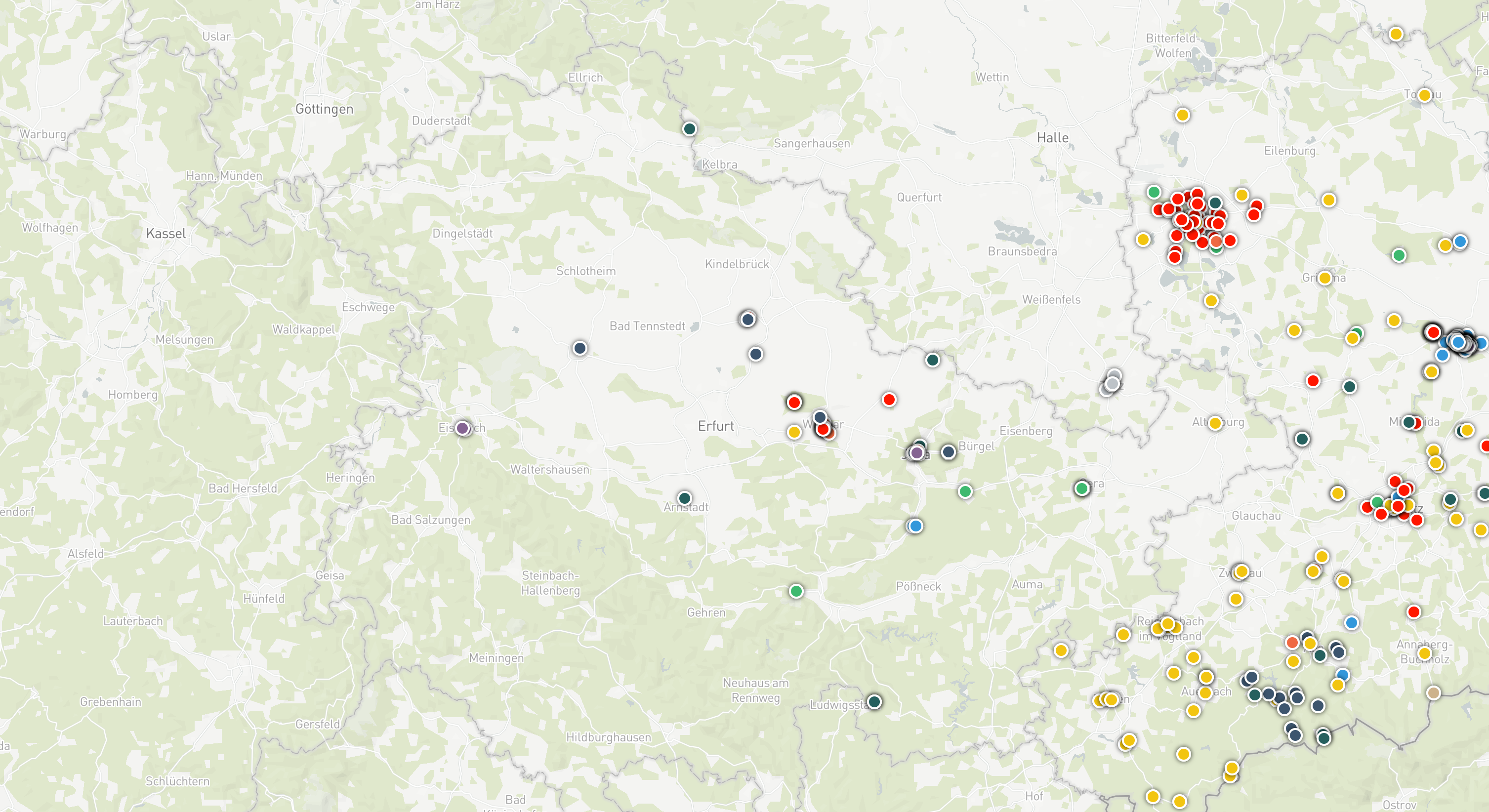 Kartenausschnitt gedenkplaetze.info